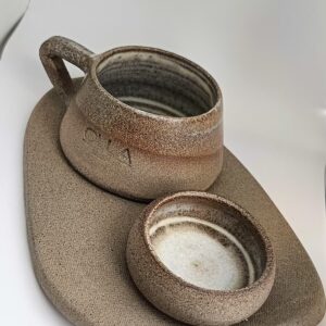 Kahve Fincan Set Çerezli Seramik - Görsel 2