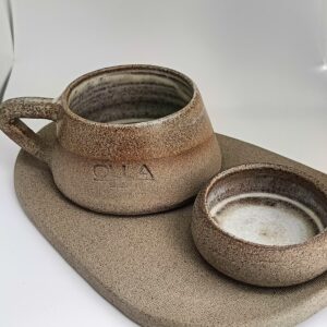 Kahve Fincan Set Çerezli Seramik - Görsel 1