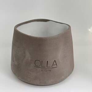 Kulpsuz Kahverengi Seramik Mug - Görsel 1